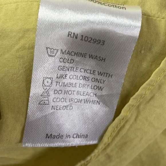 THAKOON Mini Shift Dress Women 4 Yellow Floral Ruffle Sleeveless Cotton V-Neck - Picture 12 of 14